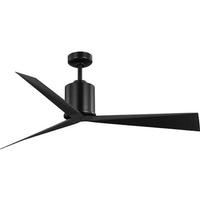 Progress Lighting 60" Black 3 Black Blade Remote Control Ceiling Fan
