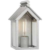 Progress Lighting 1 Light Galvanized with Clear Glass Outdoor Small Point Dume-Dunemere Wall Light Fixture