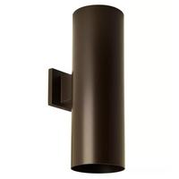 Progress Lighting 2 Light Antique Bronze Cylinder Wall Light Fixture