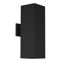 Progress Lighting 2 Light Black Finish Square LED Wall Light Fixture