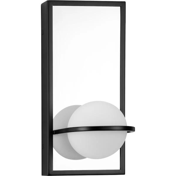 6.5 watt 120 volt 3000K Matte Black Etched Opal Glass Dimmable LED Wall Sconce