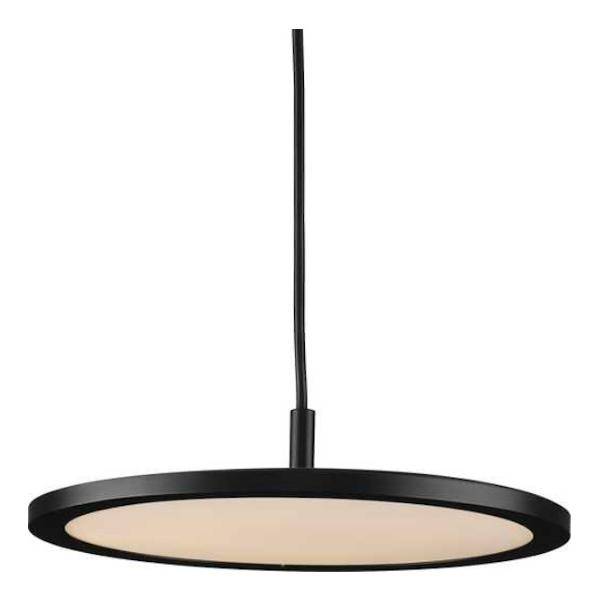 1 Light 20 watt 3000K Natural White Matte Black Dimmable LED Pendant Light Fixture
