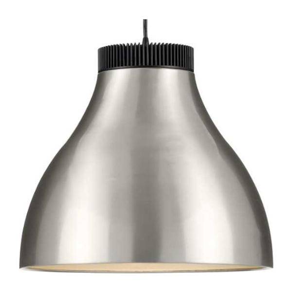 1 Light 30 watt 3000K Natural White Brushed Nickel Dimmable LED Pendant Light Fixture