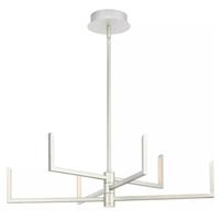 Progress Lighting 6 Light 25 watt 3000K Natural White Brushed Nickel Dimmable LED Chandelier