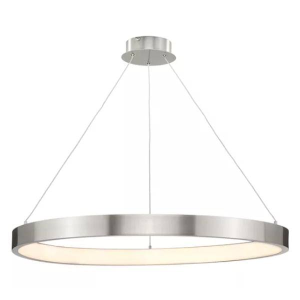 1 Light 35 watt 3000K Natural White Brushed Nickel Dimmable LED Chandelier