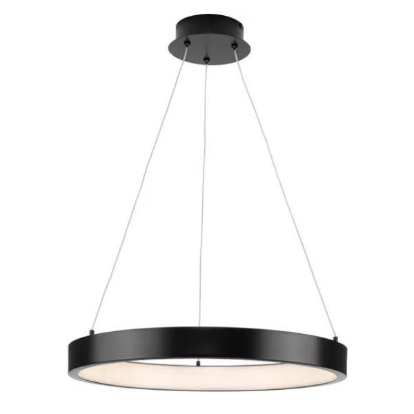 1 Light 27 watt 3000K Natural White Matte Black Dimmable LED Chandelier