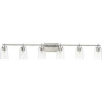 Progress Lighting 6 Light 120 volt Brushed Nickel Vanity Clear Glass Light Fixture