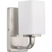 Progress Lighting 1 Light 120 volt Brushed Nickel Vanity Opal Glass Light Fixture