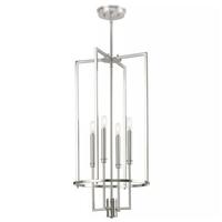 Progress Lighting 4 Light Brushed Nickel Transitional Style Elara Collection Pendant Light Fixture