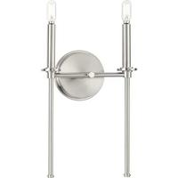 Progress Lighting 2 Light 120 volt Brushed Nickel Candelabra Base Light Fixture