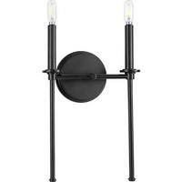 Progress Lighting 2 Light 120 volt Matte Black Candelabra Base Light Fixture