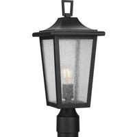 Progress Lighting 1 Light Black with Clear Seeded Glass Wall Light Fixture
