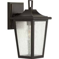 Progress Lighting 1 Light Antique Bronze with Clear Seeded Glass Small Wall Light Fixture