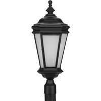 Progress Lighting 1 Light Black with Etched Glass Crawford Post Top Light Fixture
