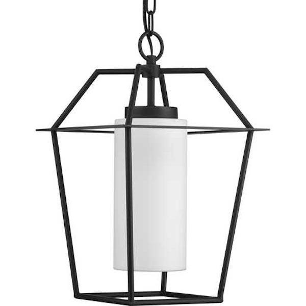 1 Light Black with Clear Glass Chilton Hanging Light Fixture