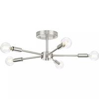 Progress Lighting 5 Light Brushed Nickel Modern Ceiling Light Fixture