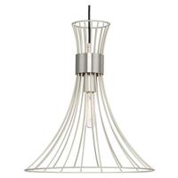 Progress Lighting 1 Light Brushed Nickel Finish Brushed Nickel Accent Mid-Century Modern Style Pendant Light Fixture