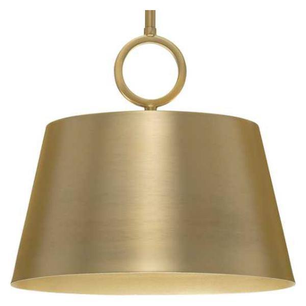 1 Light Brushed Bronze Dimmable Pendant Light Fixture