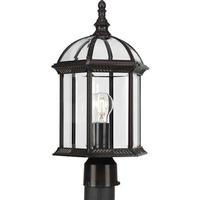 Progress Lighting 1 Light Antique Bronze with Clear Glass Dillard Post Top Light Fixture