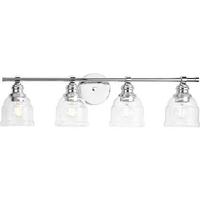 Progress Lighting 4 Light 120 volt Polished Chrome Vanity Clear Glass Light Fixture