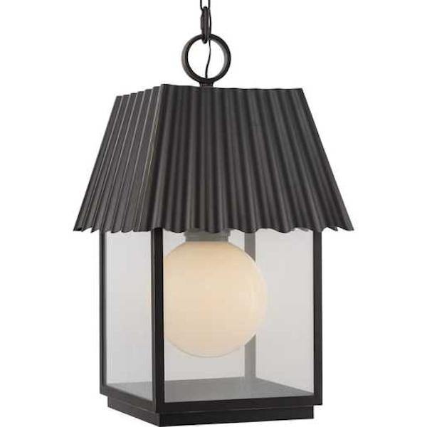 1 Light Oil Rubbed Bronze with Clear Silver Mesh Glass Hanging Light Fixture