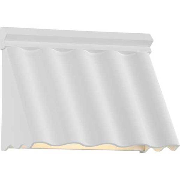 8 watt 120 volt 2700K Warm White Shelter White Outdoor Point Dume-Wakecrest-LED Wall Light Fixture