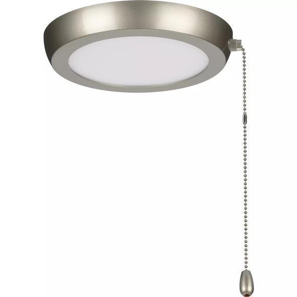 1 Light Painted Nickel Opal Shade Pull Chain AirPro Collection LED Light Kit