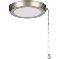 Progress Lighting 1 Light Painted Nickel Opal Shade Pull Chain AirPro Collection LED Light Kit