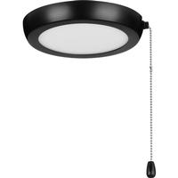 Progress Lighting 1 Light Matte Black Opal Shade Pull Chain AirPro Collection LED Light Kit