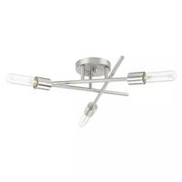 Progress Lighting 3 Light 120 volt Brushed Nickel Modern Ceiling Light Fixture