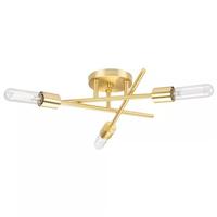 Progress Lighting 3 Light 120 volt Satin Brass Modern Ceiling Light Fixture