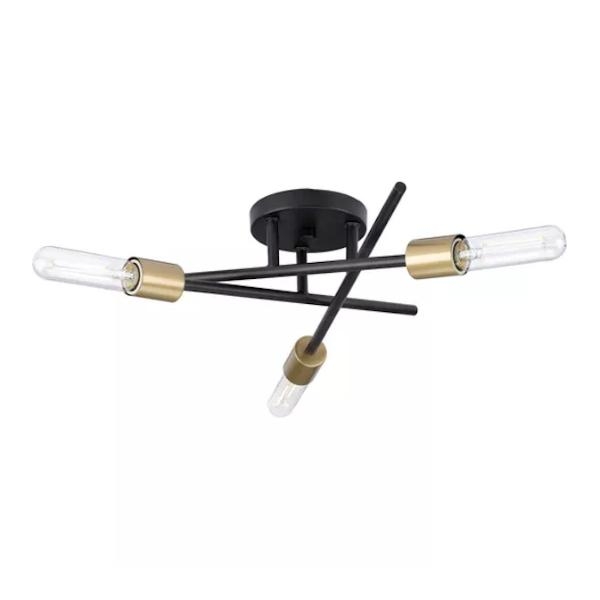 3 Light 120 volt Antique Bronze Modern Ceiling Light Fixture