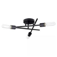 Progress Lighting 3 Light 120 volt Matte Black Modern Ceiling Light Fixture