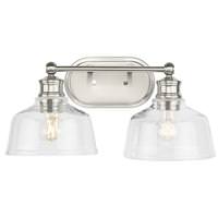 View 2 Light 120 volt Brushed Nickel Vanity Light Fixture