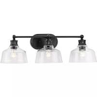 View 3 Light 120 volt Matte Black Vanity Light Fixture