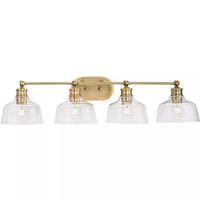 Progress Lighting 4 Light 120 volt Vintage Brass Vanity Light Fixture