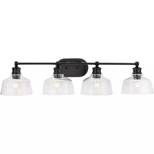 4 Light 120 volt Matte Black Vanity Light Fixture