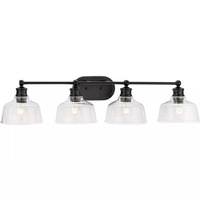 Progress Lighting 4 Light 120 volt Matte Black Vanity Light Fixture