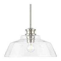 Progress Lighting 1 Light Brushed Nickel Clear Glass Shade Pendant Light Fixture