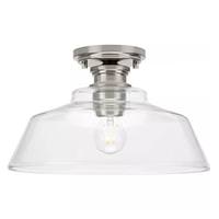 Progress Lighting 1 Light 120 volt Brushed Nickel Clear Glass Shade Ceiling Light Fixture