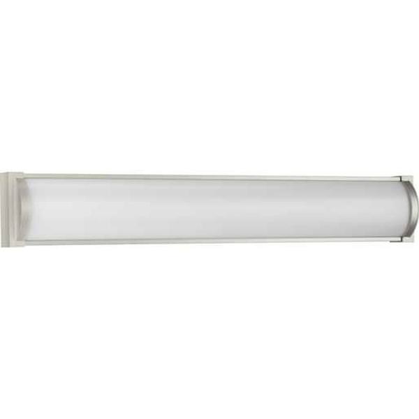 32" 30 watt 120 volt 3000K Brushed Nickel Acrylic Diffuser Dimmable Vanity Light