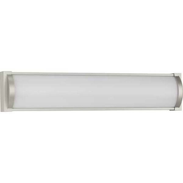 24" 22 watt 120 volt 3000K Brushed Nickel Acrylic Diffuser Dimmable Vanity Light