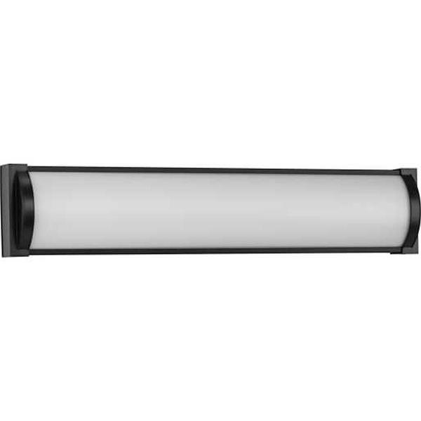 24" 22 watt 120 volt 3000K Matte Black Acrylic Diffuser Dimmable Vanity Light