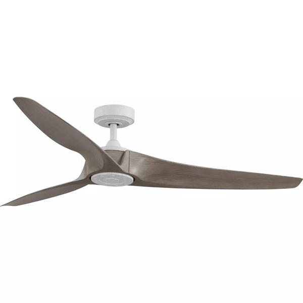 60" Brushed Nickel 3 Salt Aged Cypress Blade Remote Control  Ceiling Fan