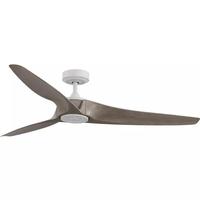 Progress Lighting 60" Brushed Nickel 3 Salt Aged Cypress Blade Remote Control  Ceiling Fan