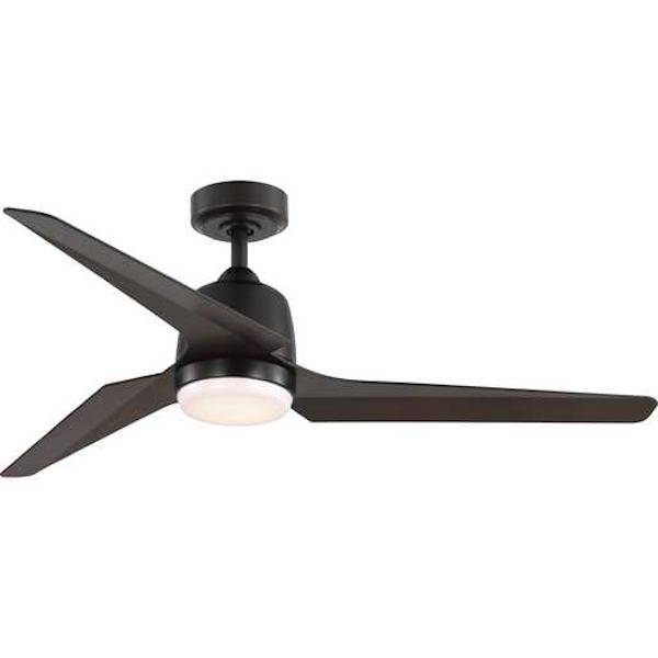 52" Antique Bronze 3 Blade Remote Control LED Ceiling Fan