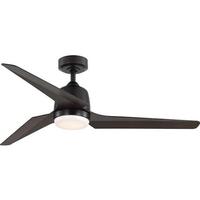 Progress Lighting 52" Antique Bronze 3 Blade Remote Control LED Ceiling Fan