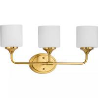 View 3 Light 120 volt Brushed Gold Vanity Light Fixture