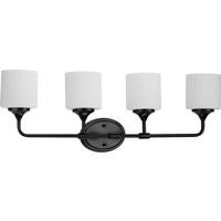 Progress Lighting 4 Light 120 volt Matte Black Vanity Light Fixture
