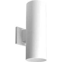 Progress Lighting 2 Light Up/Down White Aluminum Construction Cylinder Wall Mount Light Fixture